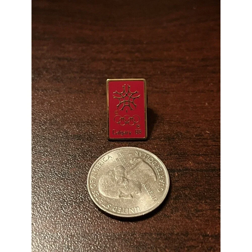 1988‎ Calgary Canada Winter Olympics Snowflake Lapel Hat Pin